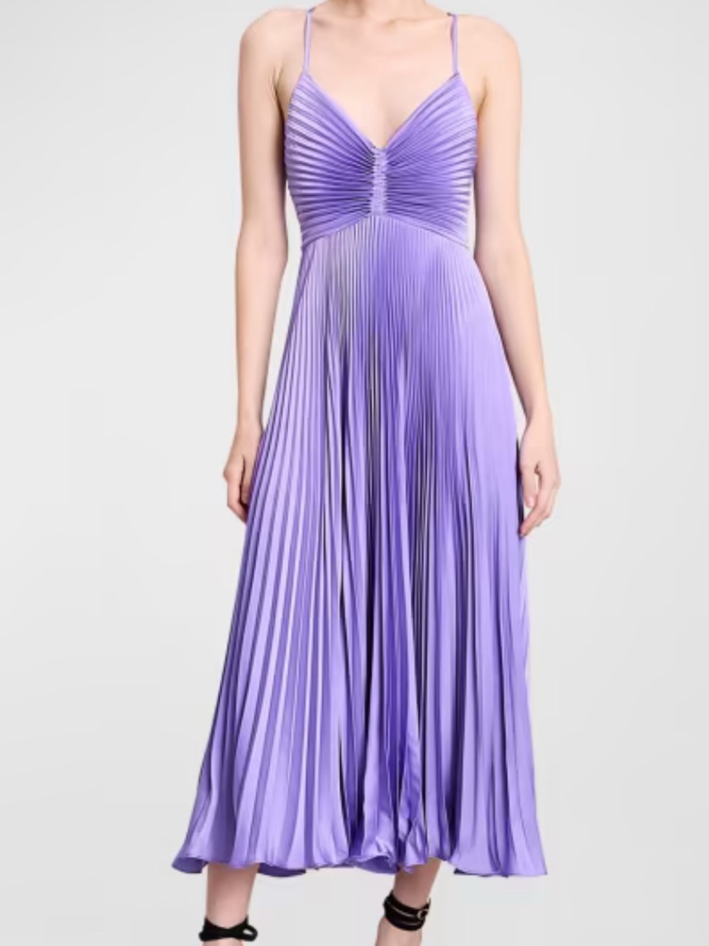 ALC Gemini Dress in Bellflower Purple Pleated Maxi Formal Cocktail Party Size 6